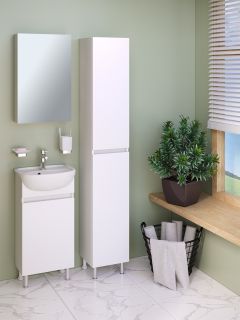 Зеркальный шкаф Runo белый Лада 40 (00-00001192)